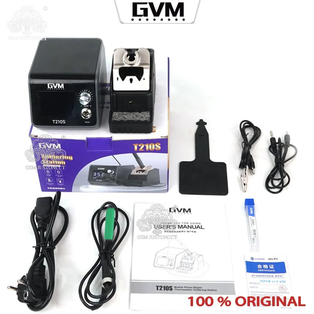 

GVM T210S Smart Soldering Station Automatic Sleep,Tinning in 2 Seconds,LCD display For Mobile Phone and Electronic Repair