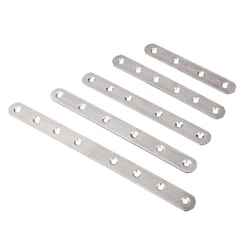 Stainless Steel Straight Flat Corner Brace Bracket Mending Repair Plates Fixing Connector Furniture Fittings