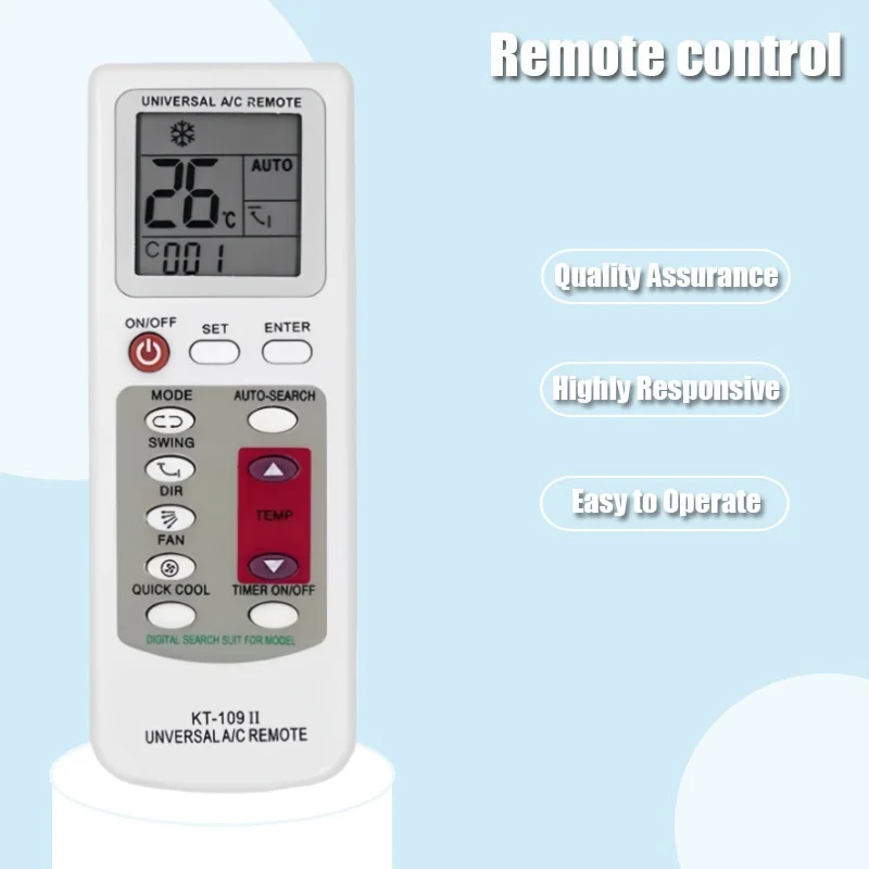 

AULCMEET KT-109II Replace Air Conditioner Remote Control Universal Air Conditioner Remote KT-109 II fit for All Brands A/C AC Ai