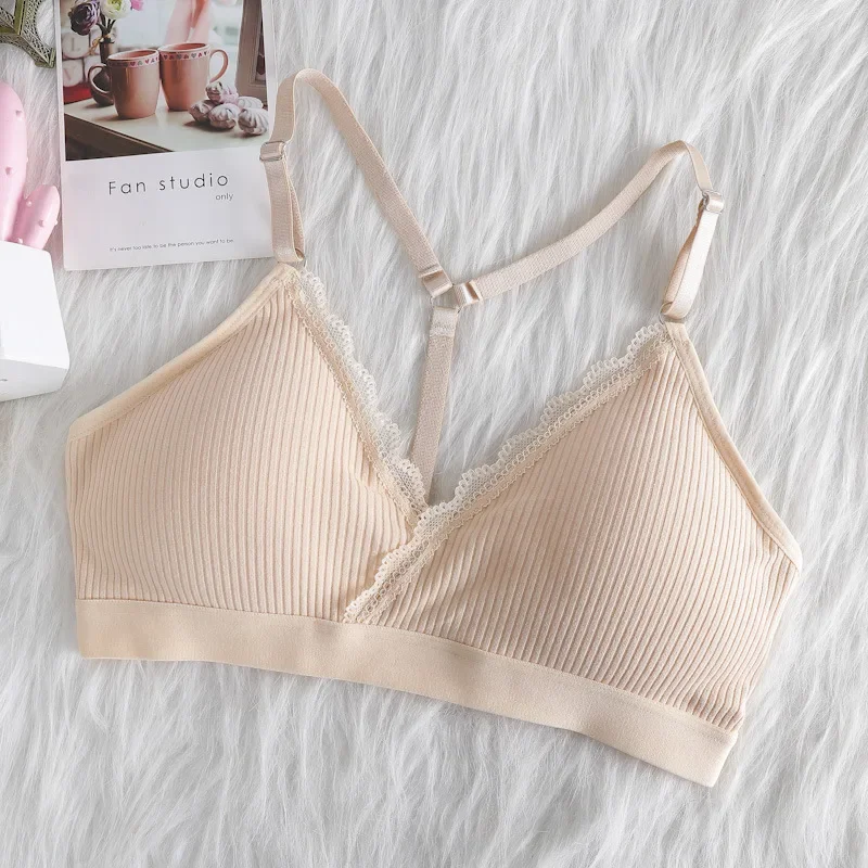 New Women Push Up Bra Bralette Thin Shoulder Strap Underwear Fitness Lace Bras Tube Tops Wireless Sports Chest Wrap Lingerie