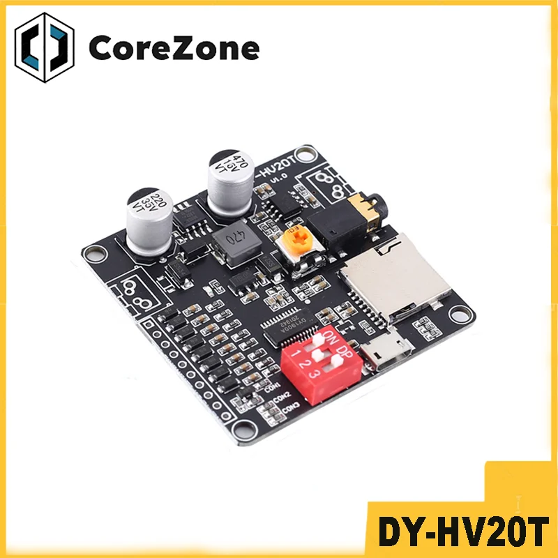 DY-HV20T 12V/24V power supply 10W/20W Voice playback module supporting Micro SD card MP3 music player