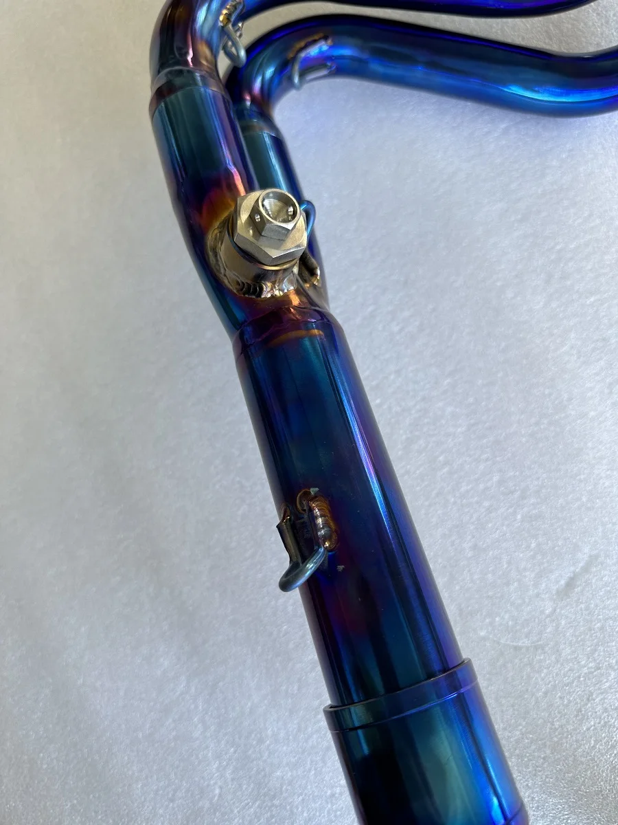 عادم أداء FBB لـ Ninja 250 Ninja300 ماسورة عادم من التيتانيوم Z250 Z300 كاتم صوت عادم رأس سهل الارتداء على أنبوب سفلي