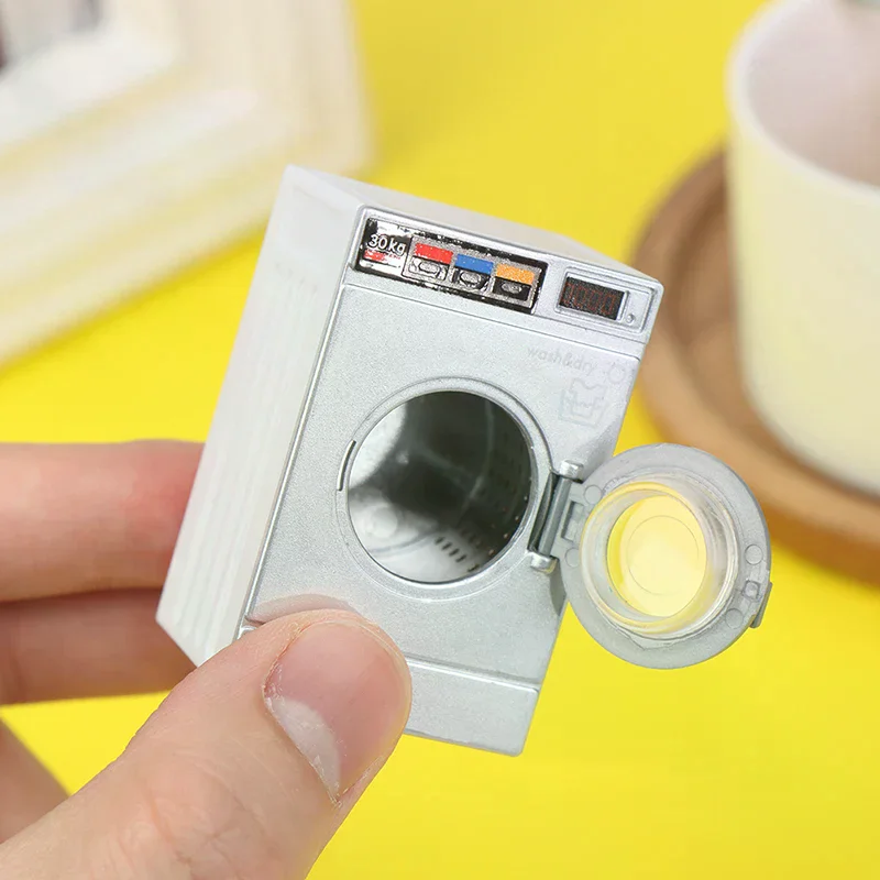1:12 Dollhouse Miniature Washing Machine Home Appliance Laundry Model Decor Toy