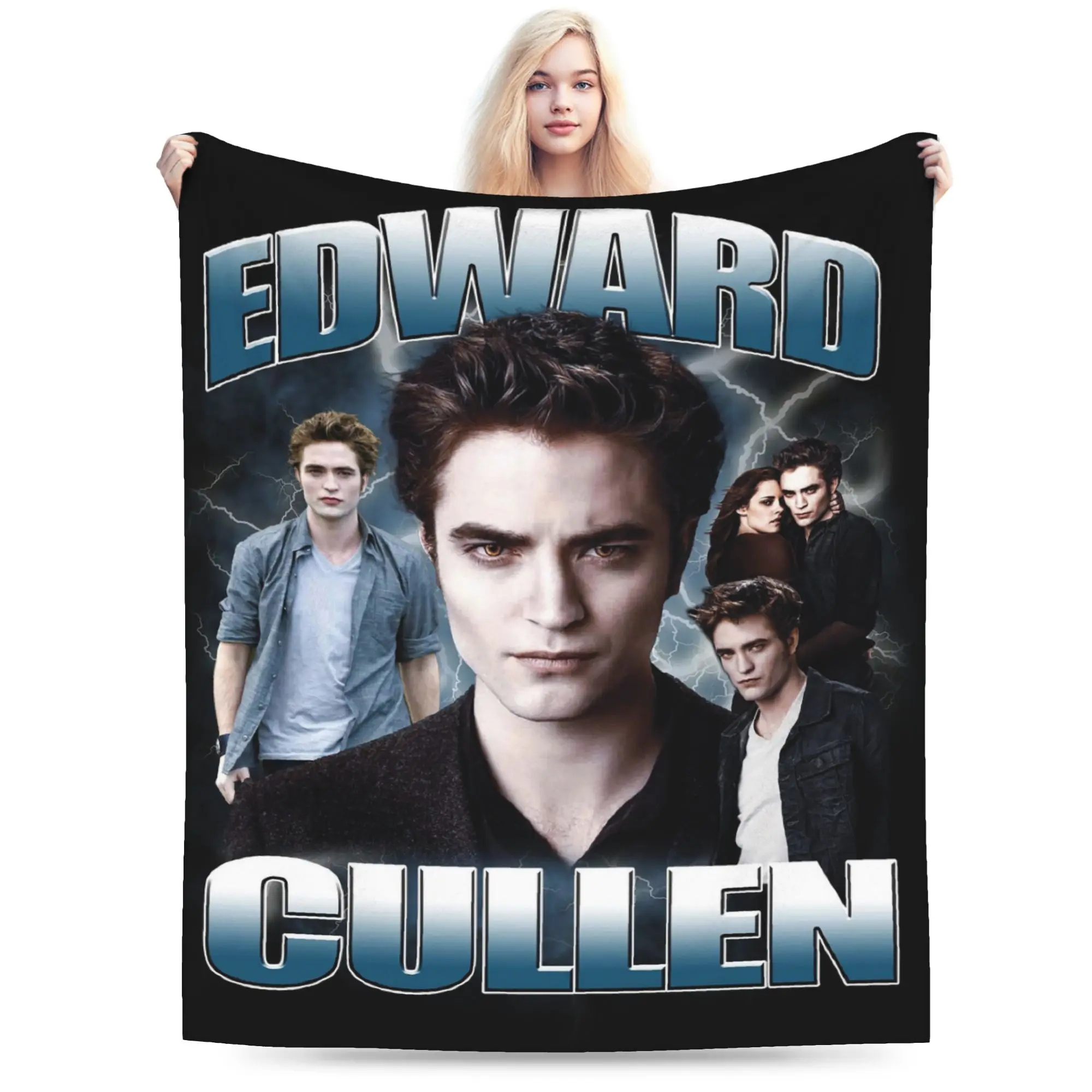 Edward Cullen Twilight Blanket Flannel Autumn/Winter  Breathable Ultra-Soft Throw Blanket for Sofa Travel Rug Piece