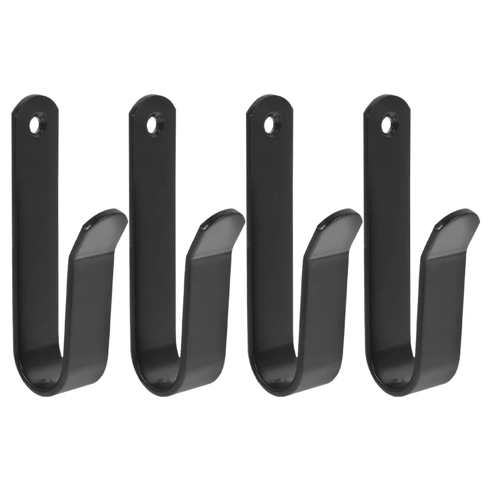 4 Sets Skateboard Snowboard Stand Wall Mounts Garage Hooks for Hanging Black J Bracket