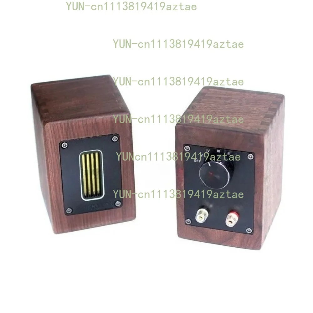 Black walnut solid wood external audiophile-grade audio aluminum ribbon external super tweeter, 30W 6Ω 91.5dB speaker