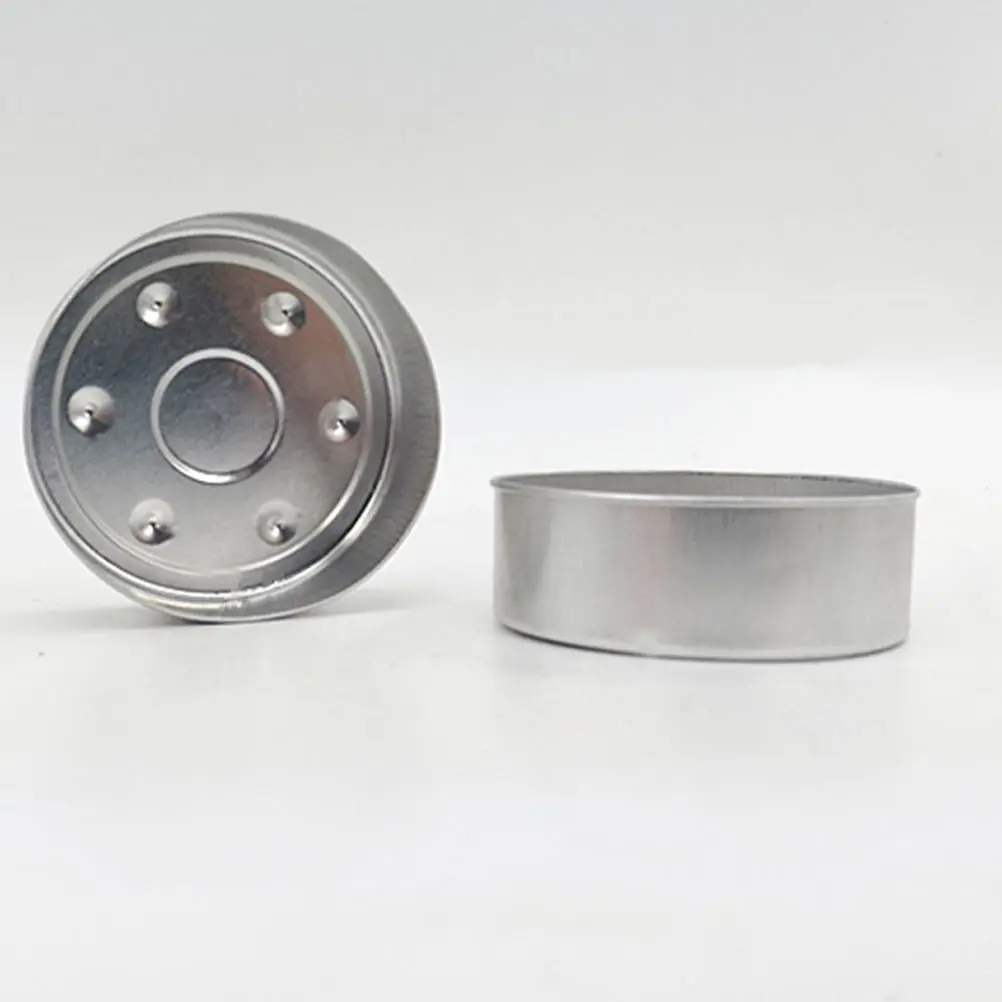 

50Pcs Round Candlestick Base Aluminium Tray Stand for Party Wedding Home Decorations Birthday Gift Holder