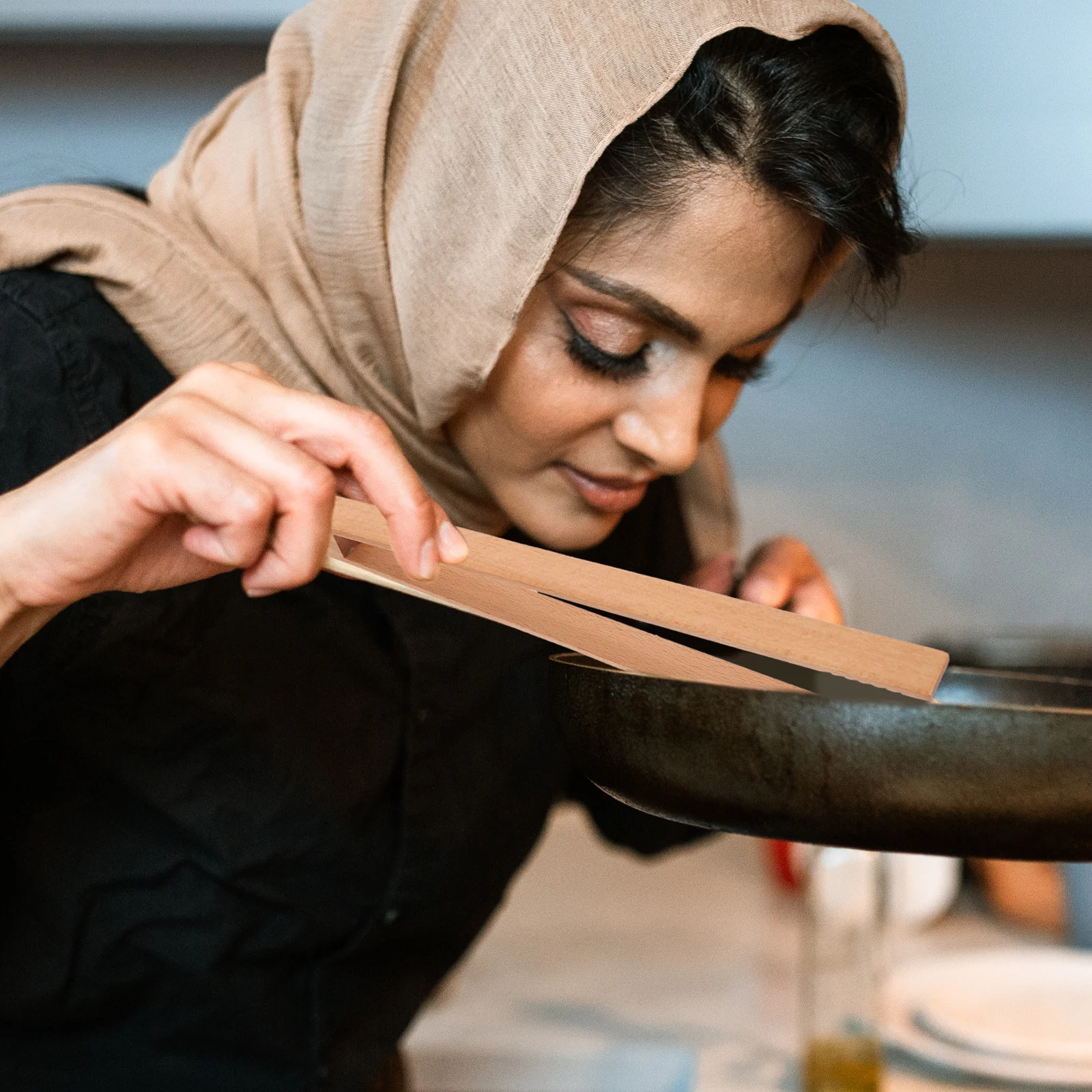 Wooden Food Tongs P… - image