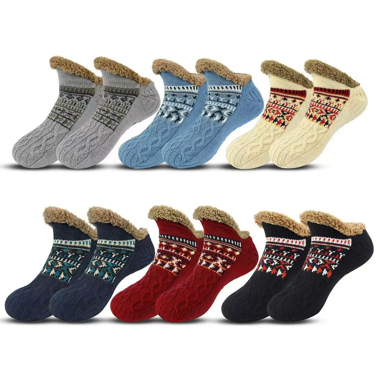 Dicke lange Wintersocken für Erwachsene. Bodensocken. Schneesocken. Anti-Kühlung und warm. Bequem und weich. Weihnachten und Neujahr.
