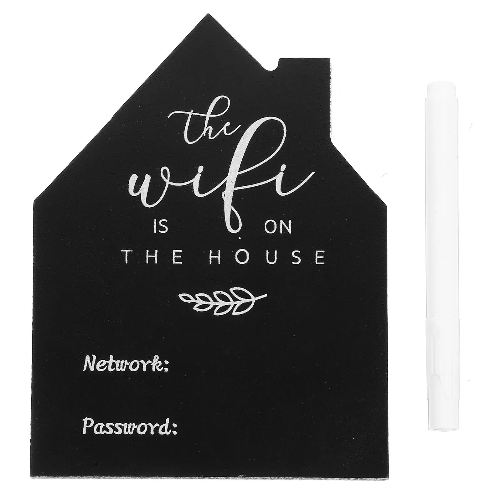 Wi-Fi Signage Acrylic Wifi Password Board For Home Hotel Cafe Office Desk Wall Mountable Display Network Access Chalkboard Style