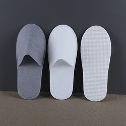 10 Pairs Lot Hotel Slippers Men Womens Top Quality Velvet Travel Disposable Cotton Home Hospitality Shoes Cheap SPA Guest Slides