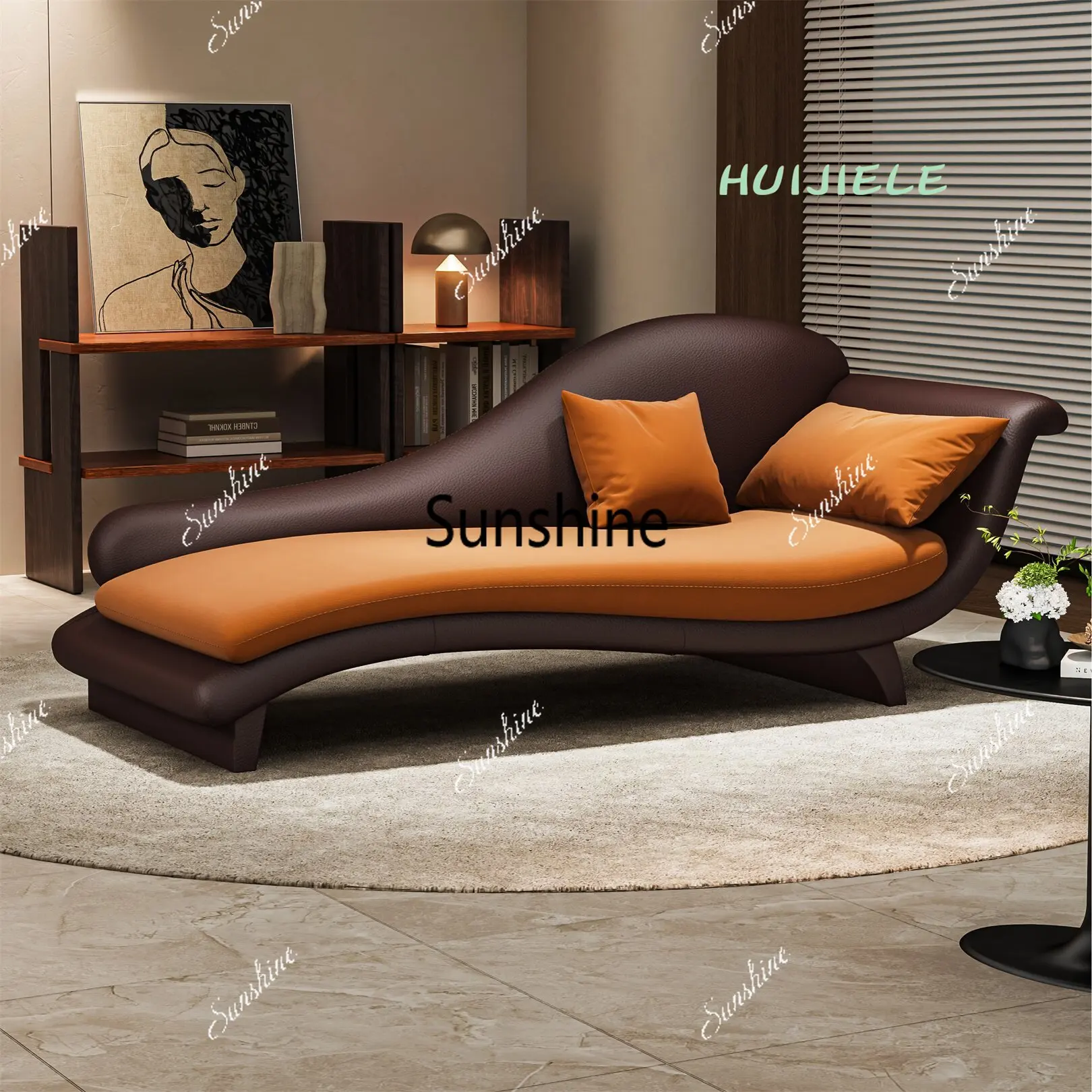 New Chinese Style Villa Noble Concubine Recliner Bedroom Beauty Couch Simple and Modern