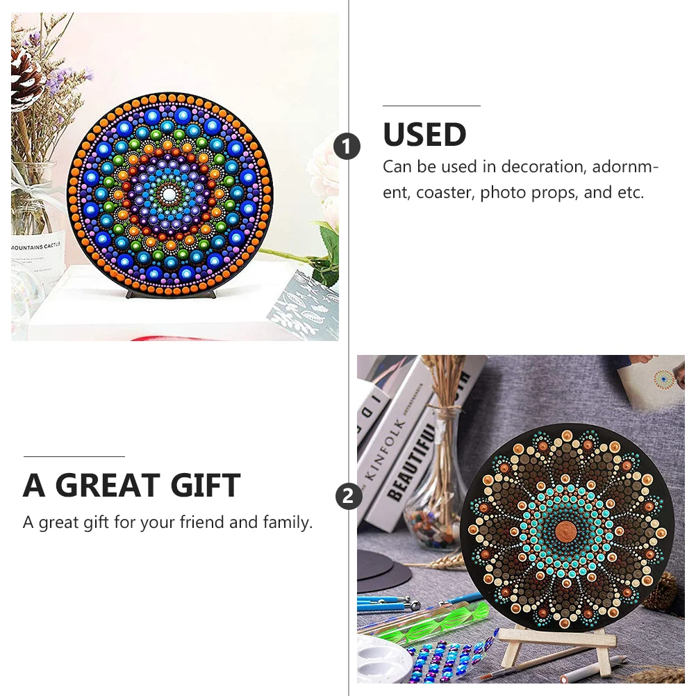 8 Pcs Round Drawing Cardboard Mandala Rock Painting Writing Pad Paperboard Kraft Baby Boy