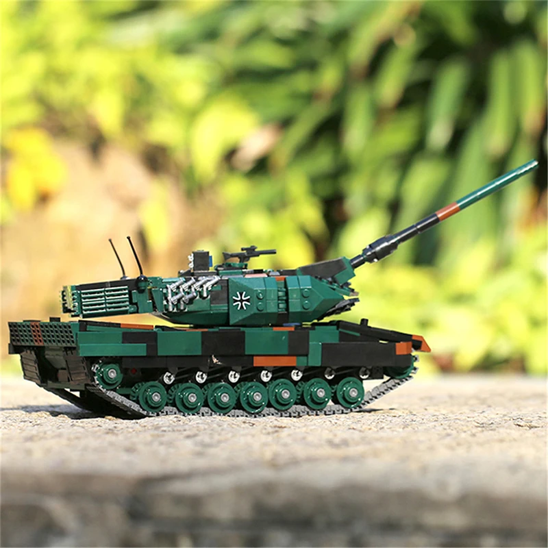 Military ww2 Cannon Assault Armored Vehicle Battle Tank Car Truck Army Weapon Building Blocks Sets Model Boys Toys for Kids Gift