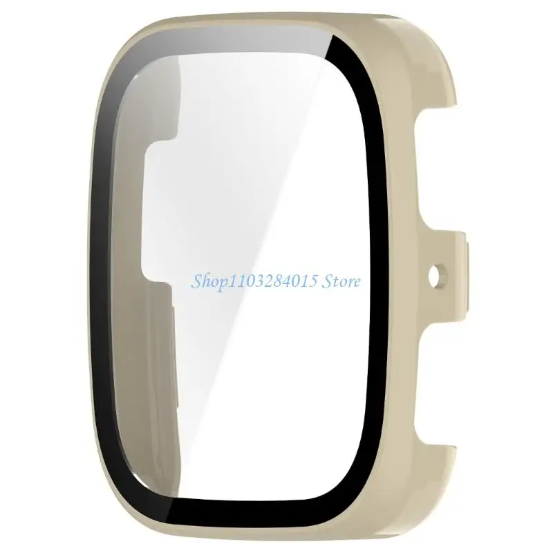 R6FF Smartwatch Cover Shell Case with Tempered Glass Screen Film for Active 2 Square