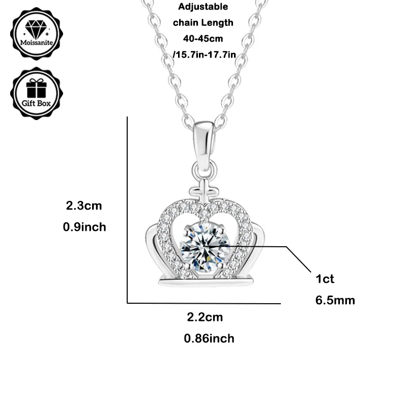 

Ожерелье из стерлингового серебра LAMVOICE S925, украшения для женщин, рождественский подарок, подарок высокого качества, ожерелье из муассанита 1 карат