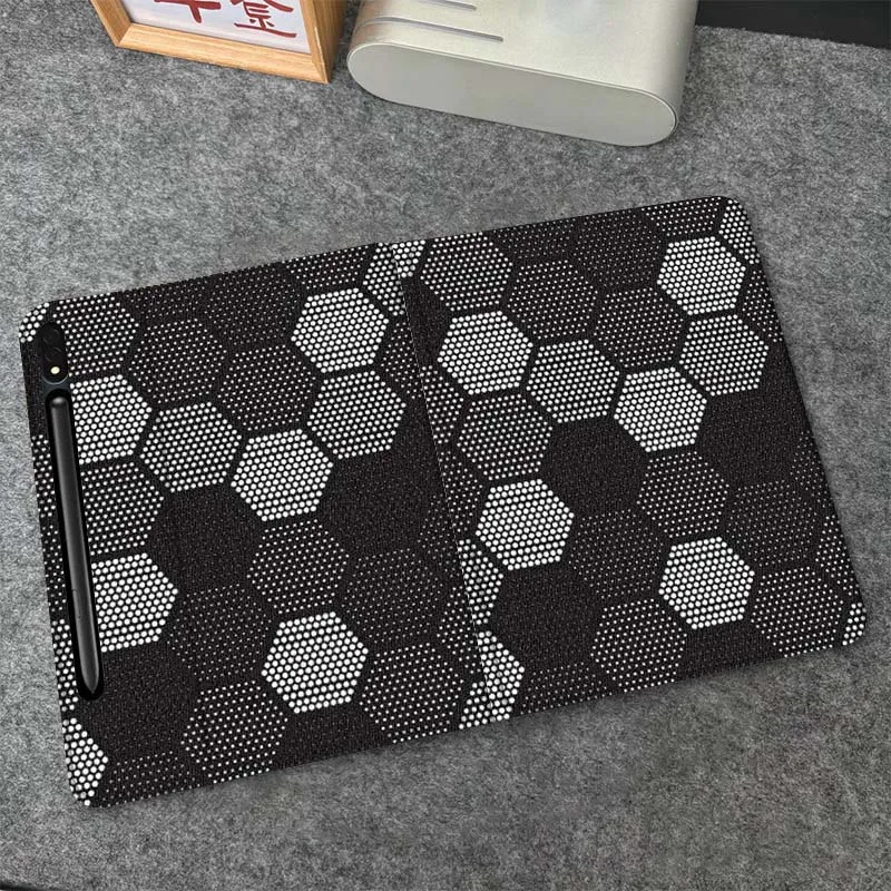 

Carbon Fiber Art Lip Pattern Gift For Samsung Galaxy Tab S6 S7 S8 S9 S10 FE Plus Lite Soft Flexible Support Tablet Case