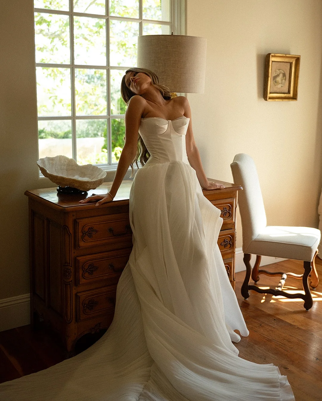 Popular Ruched Sweetheart A Line Wedding Dresses Tiered Custom Made Sweep Train 2025 Vestido De Noivak image 2