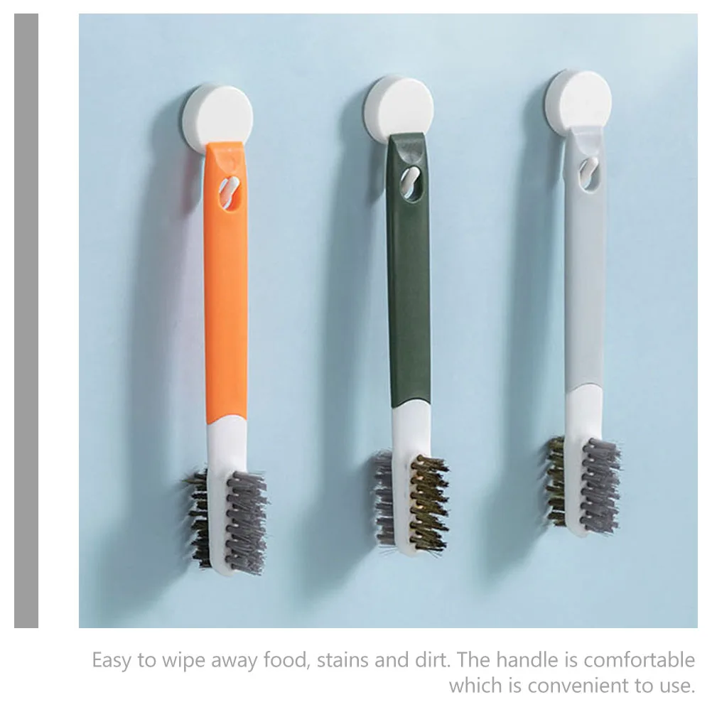 

3 pcs Gas Stove Cleaner Brush Double Ended Stovetop Cleaning Tool Kitchen Countertop Brush Multi Purpose Stainless Steel Handle