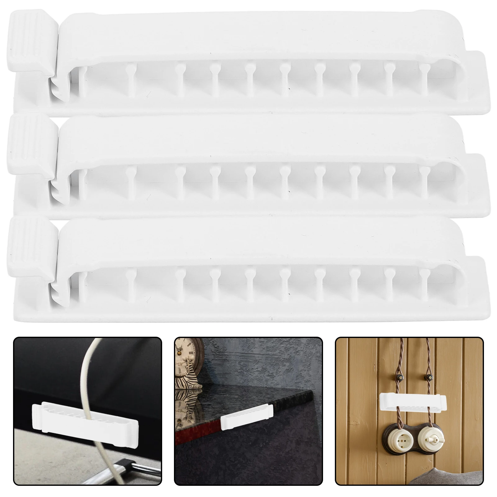 

10 Pcs Self-adhesive Cable Clamp Charging Cord Organizer Adjustable