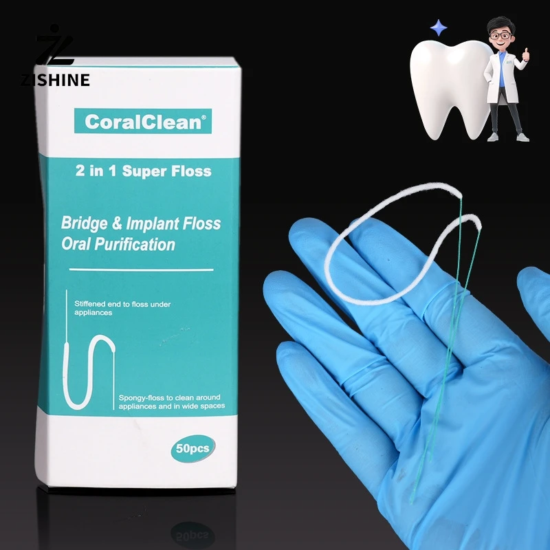 50-PC dental floss water expansion orthodontic dental flosser multifunctional cleaning line line dental implant braces threader