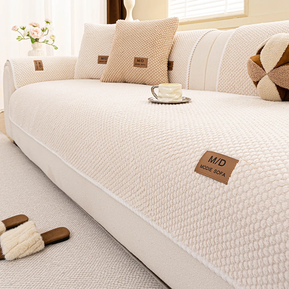 Winter Thickened Chenille Velvet Cat-Scratch-Resistant Sofa Cushion Cover 2026 New Style Secure Anti-Slip Premium-Feel Seat Pad
