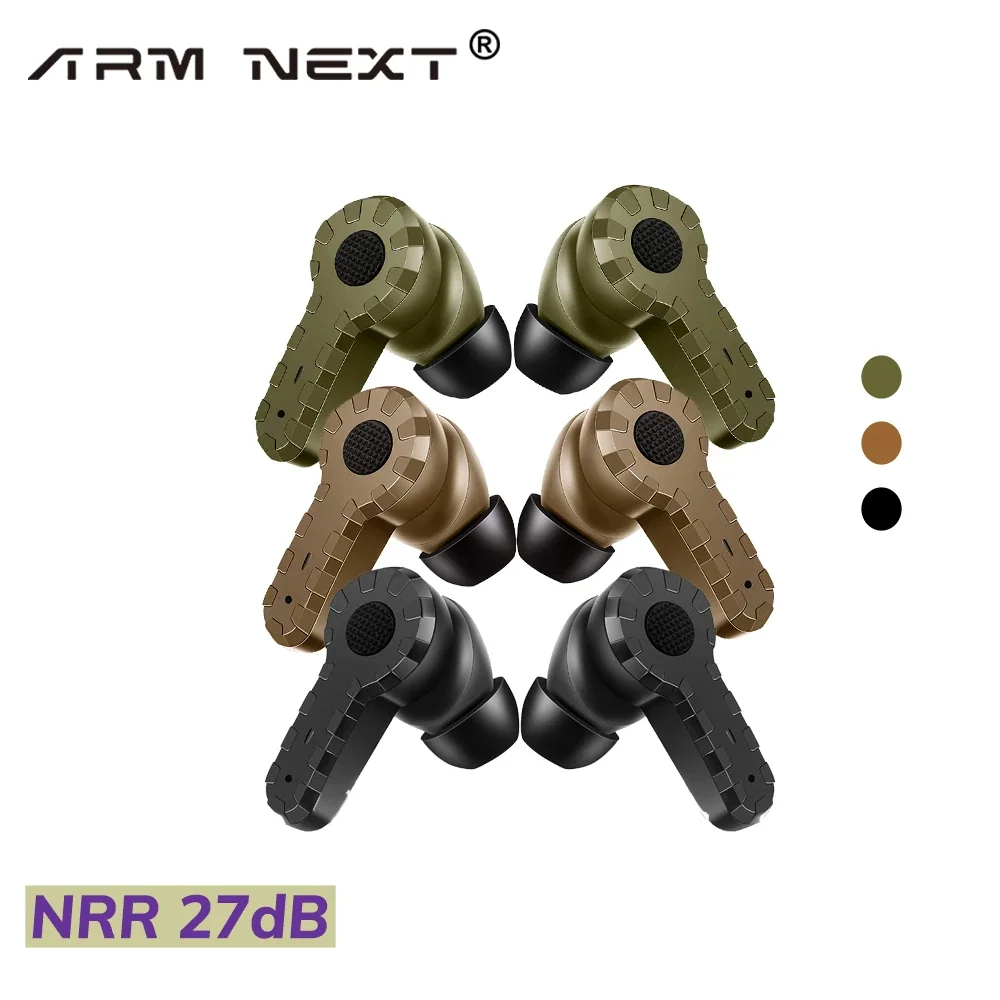 

ARM NEXT Electronic Earplugs Headset Anti Noise Ear Plug Noise Canceling for Hunting Silicone Earmuffs Shooting NRR27db