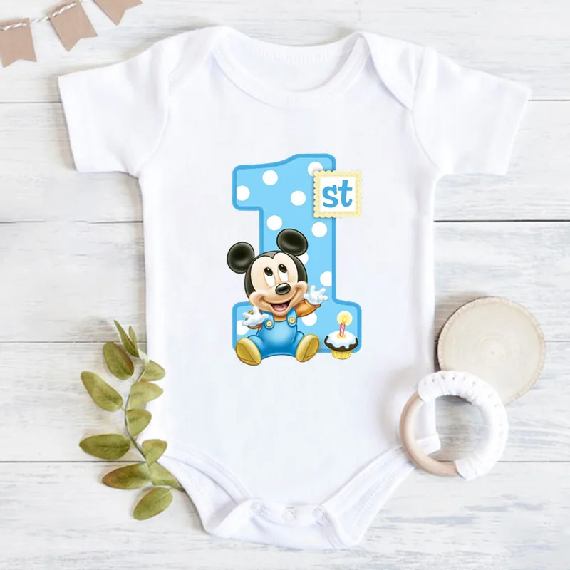 It\'s My 1st Birthday Baby Boy Clothes Short-sleeved First Birthday Party Clothing 100% Cotton Baby Boys Outfits