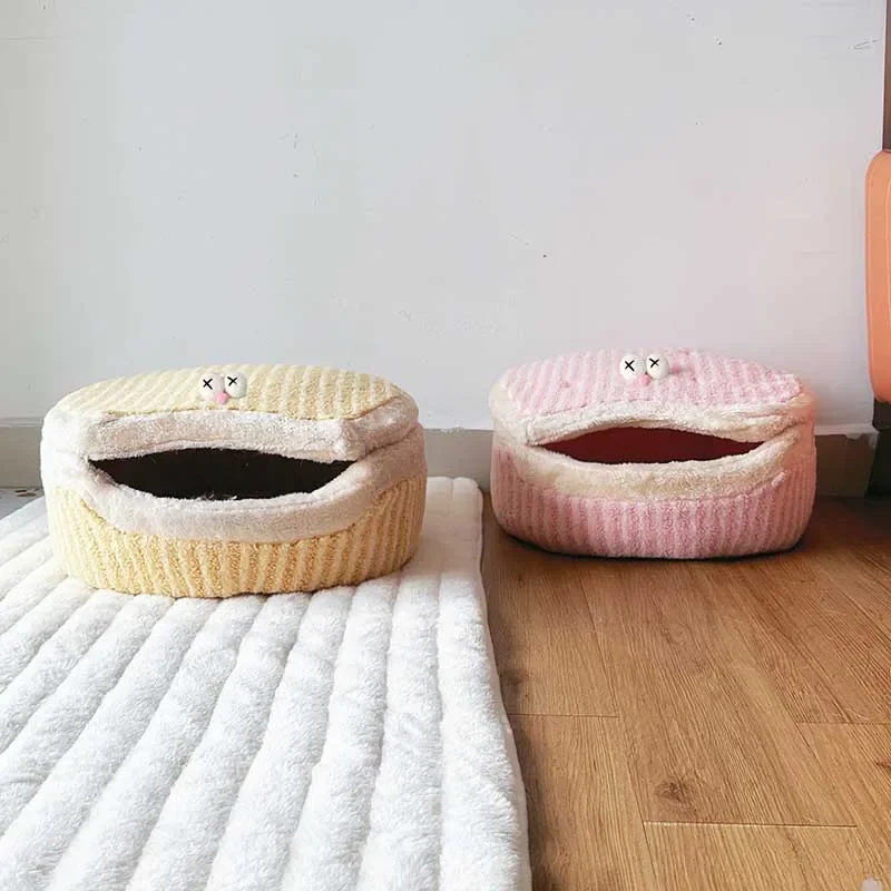 

Causeway тушеное сэндвич-гнездо для кошек, теплое зимнее универсальное кошачье гнездо для четырех сезонов, съемное моющееся гнездо для домашних животных Cuccia Per Gatti