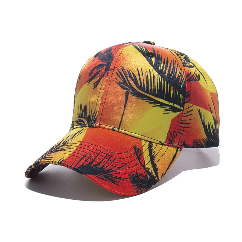 Japanese New Men\'s and Women\'s Summer Sun Hat Bird Flower Printing Simulation Silk Hat Outdoor Leisure Baseball Cap Casquette