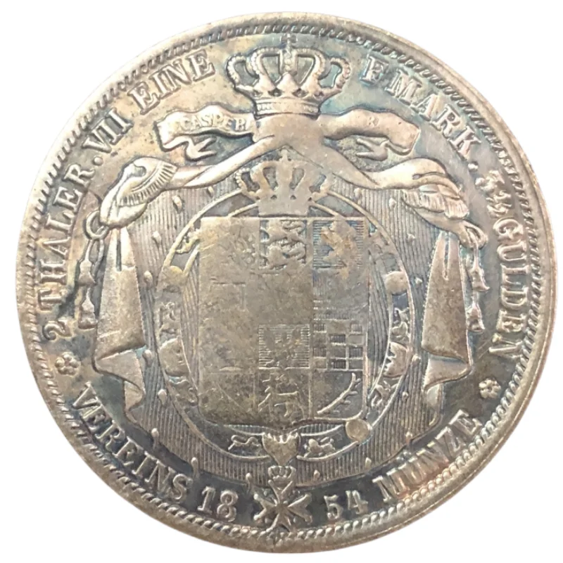 1854-B German states 2 Thaler - Wilhelm  Copy Coin