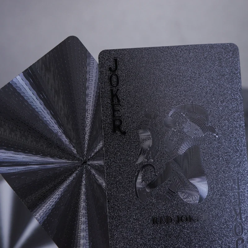

Высококачественные прочные пластиковые игральные карты Водонепроницаемые игральные карты Коллекция настольных игр Черные покерные карты Азартные карты