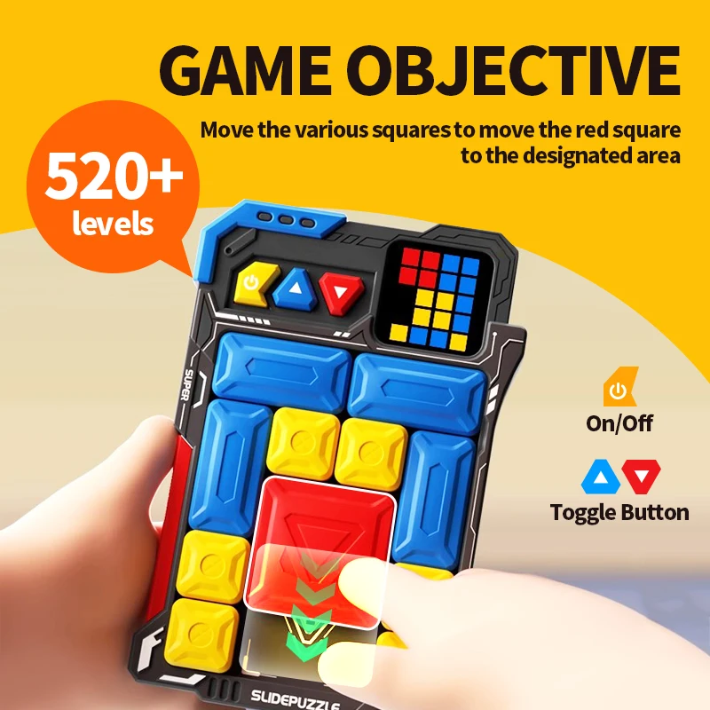 

Super Slide Huarong Road Smart Sensor Game 500+ Levelled UP Brain Teaser Puzzles Interactive Fidget Toys For Kids Gifts