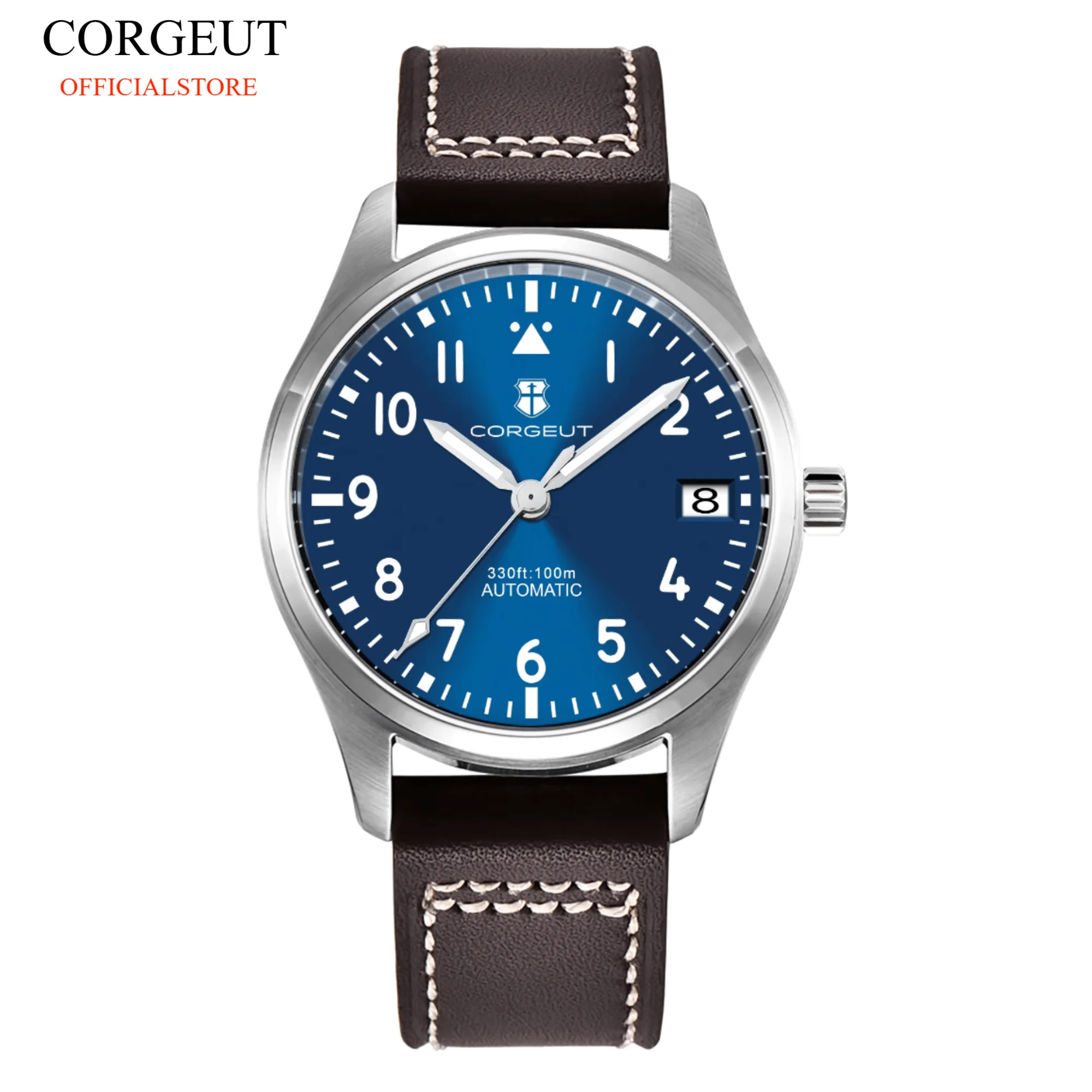 36/39MM CORGEUT NH3510Bar Wasserdichte 316L Edelstahluhren für Herren, Saphirglas, automatisches Uhrwerk, mechanische Modeuhren