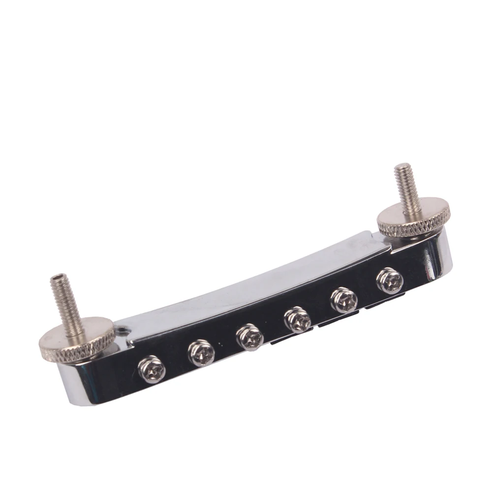 1PC Chic Chrome Plated Durable Adjustable Ebony Ebony Guitar Bridge Pins Abalone Dot Pins Dot Guitar Chrome LP GA114