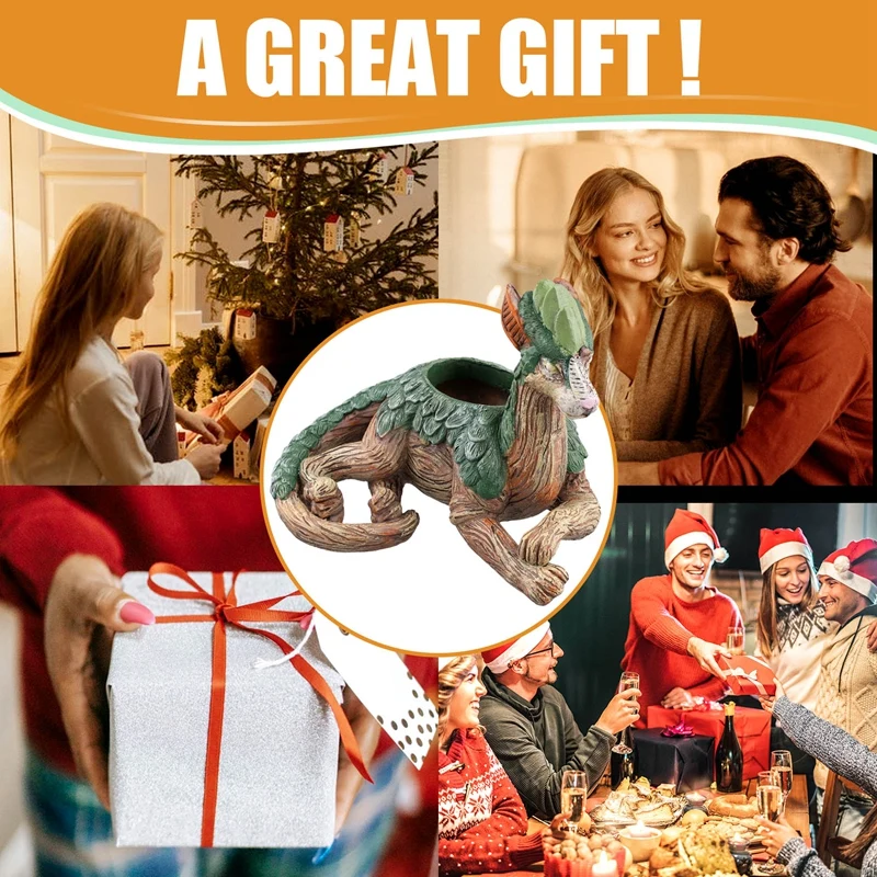 BAAG-أواني نباتات رائعة للحيوانات أواني نباتات عصارية تمثال حديقة هدايا من الراتنج لمحبي الطبيعة