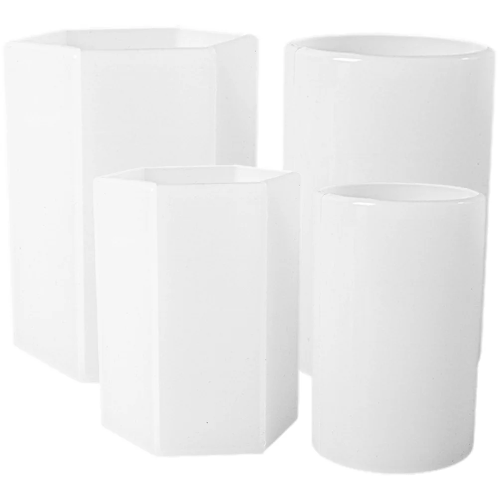 

4Pcs Hexagonal Silicone Molds Flexible Durable DIY Soap Craft Scented Mold Soap Making Mold DIY Supply