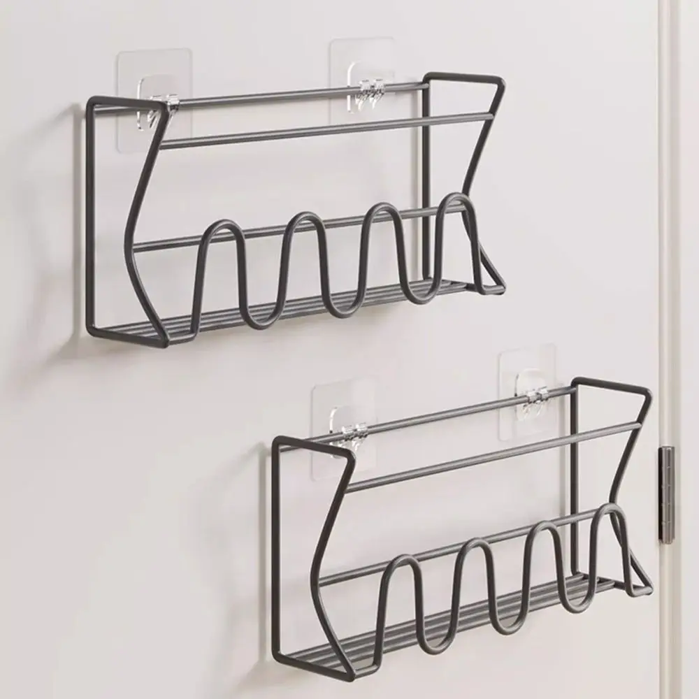 

Double Layers Shoe Rack Rust-proof Waterproof Wall Mounted Shoe Holder Removable Carbon Steel Shoes Storage Hooks Balcony