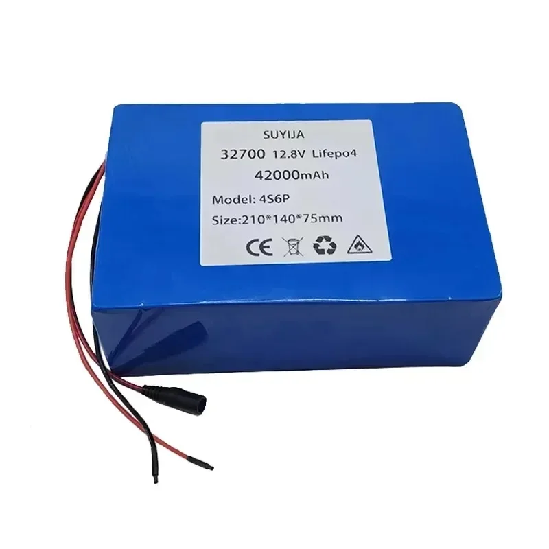 32700 12.8V 42000Ah Lifepo4 Battery Pack 4S6P 42Ah Backup Battery Built-in BMS 40A Balance Board 12V Electric Boat Power Supply