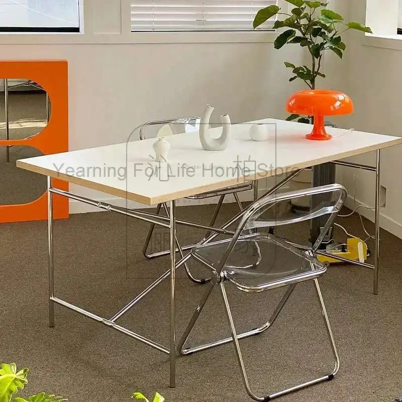 

Ножка из нержавеющей стали, прямоугольный стол для конференций из цельного дерева, офисный стол, письменный стол для гостиной, офисная мебель Mesa KMOD