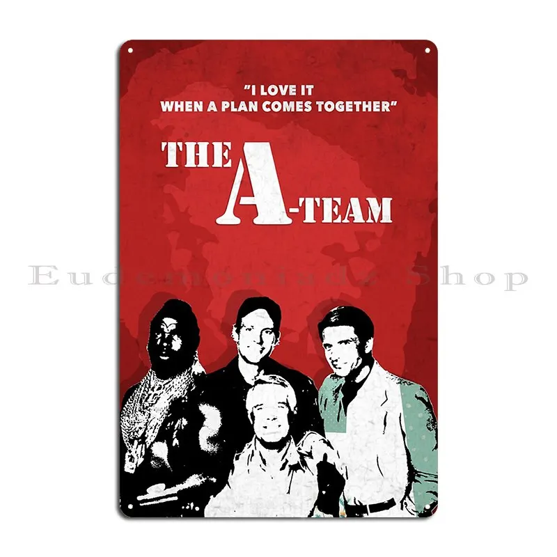 جميع وكالة المخاطر فريق أحبه عندما يأتي الخطة معًا بتصميم معدني لوحات حانة جدارية للمطبخ ملصق تسجيل القصدير القديم