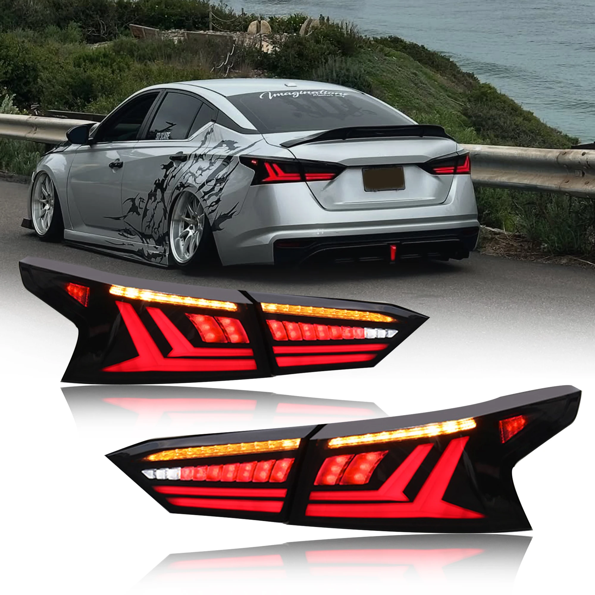 

DK Motion LED Tail Lights For Nissan Altima Teana 2019-2023 Car Lamp Assembly