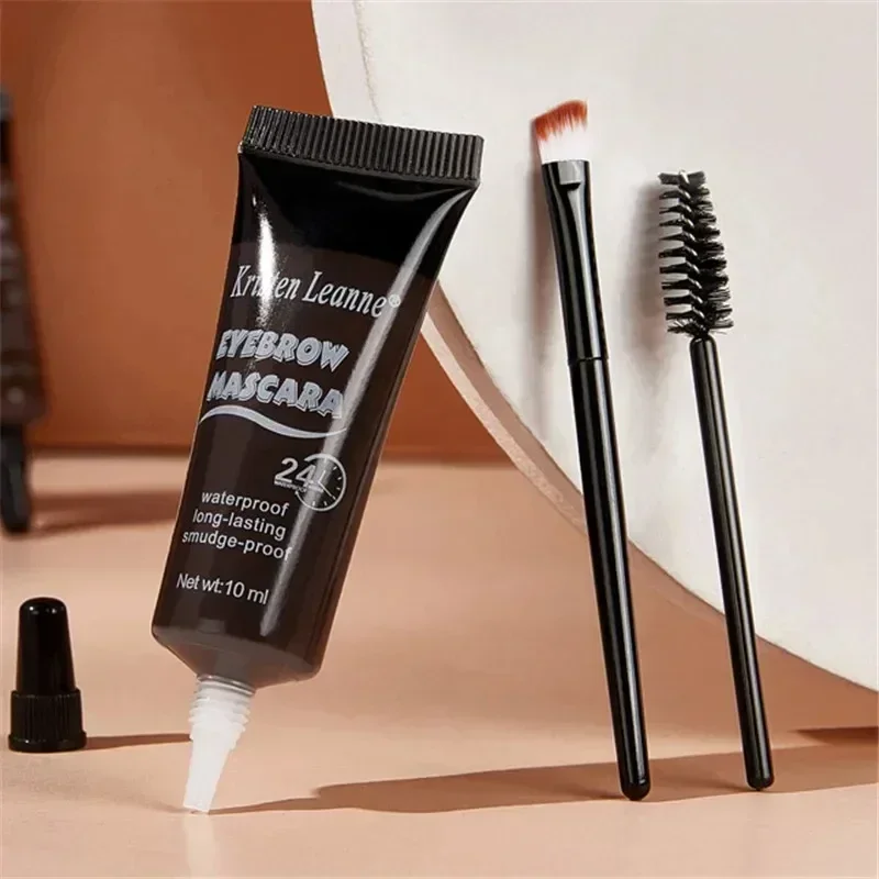 Natuurlijke 4 Kleuren Vloeibaar Verven Wenkbrauwcrème Set Waterdichte Bruine Tint Wenkbrauw Henna Mascara Wenkbrauwen Verf Make-Up