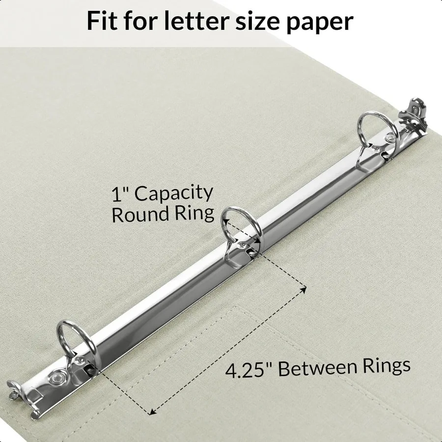 Clipboard Binder with Dividers1 Inch 3 Ring Binder with Clipboard on Front for Organizer Clipboard Folder with Pocket Labels Of