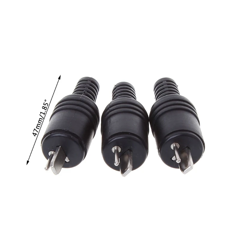 10 Pieces/set DIN Plug 2 Pin Speaker HiFi Connector Screw Terminals Power Plug Cable Solder Adapter Black