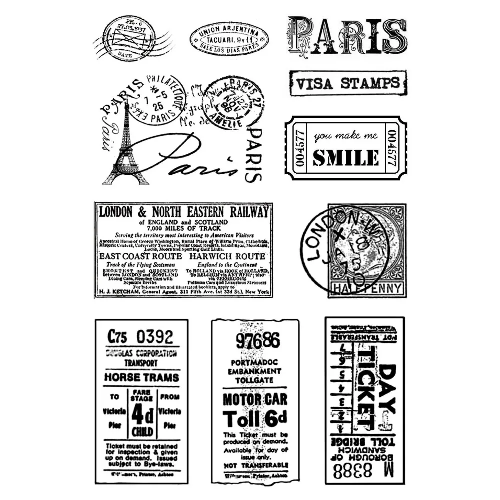 Originate Magazine Vintage Style Clear Stamp for Scrapbooking Card Making Clear Stamps Supplies Silicone Seals Scrapbook 2023