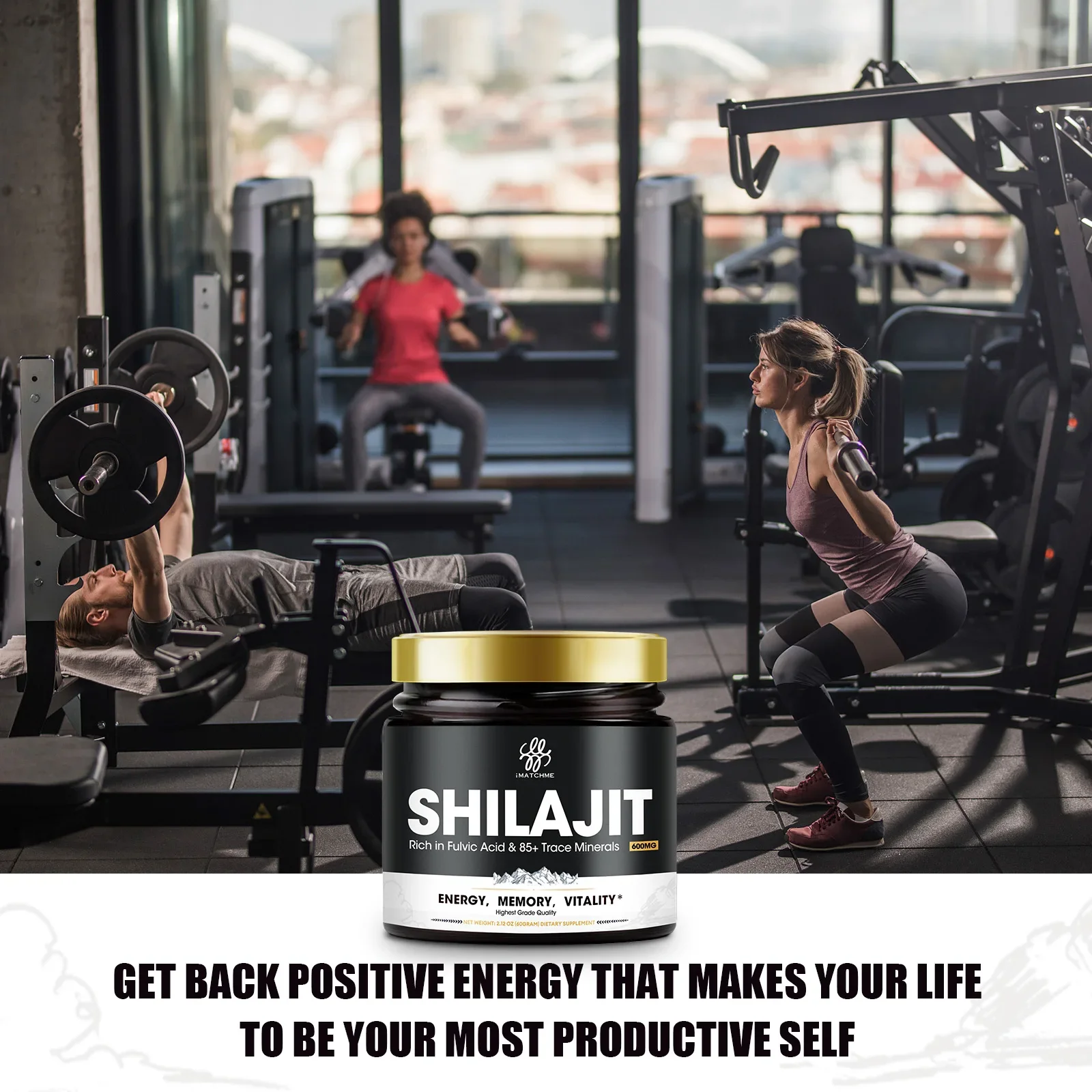 Authentic Vegan Pure Shilajit Resin with 50% Fulvic Acid for Energy, Immunity, Focus, Brain For Men & Women