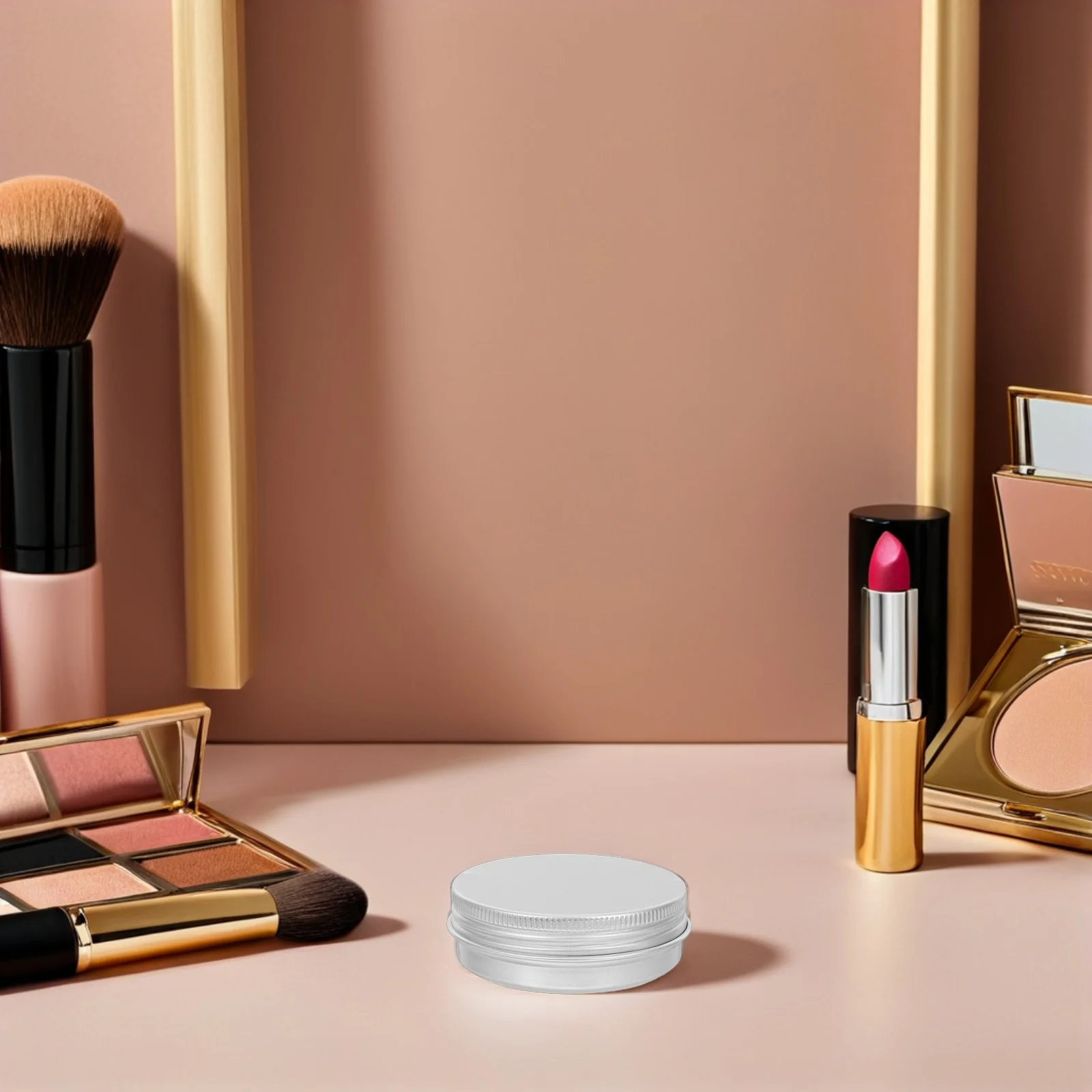 กระปุกอะลูมิเนียม 50 มล. ฝาปิดไร้รอยต่อ สำหรับครีม โลชั่น ลิปบาล์ม ขี้ผึ้ง ครีมแต่งหน้าแบบมิเนอรัล แป้งอะคริลิค