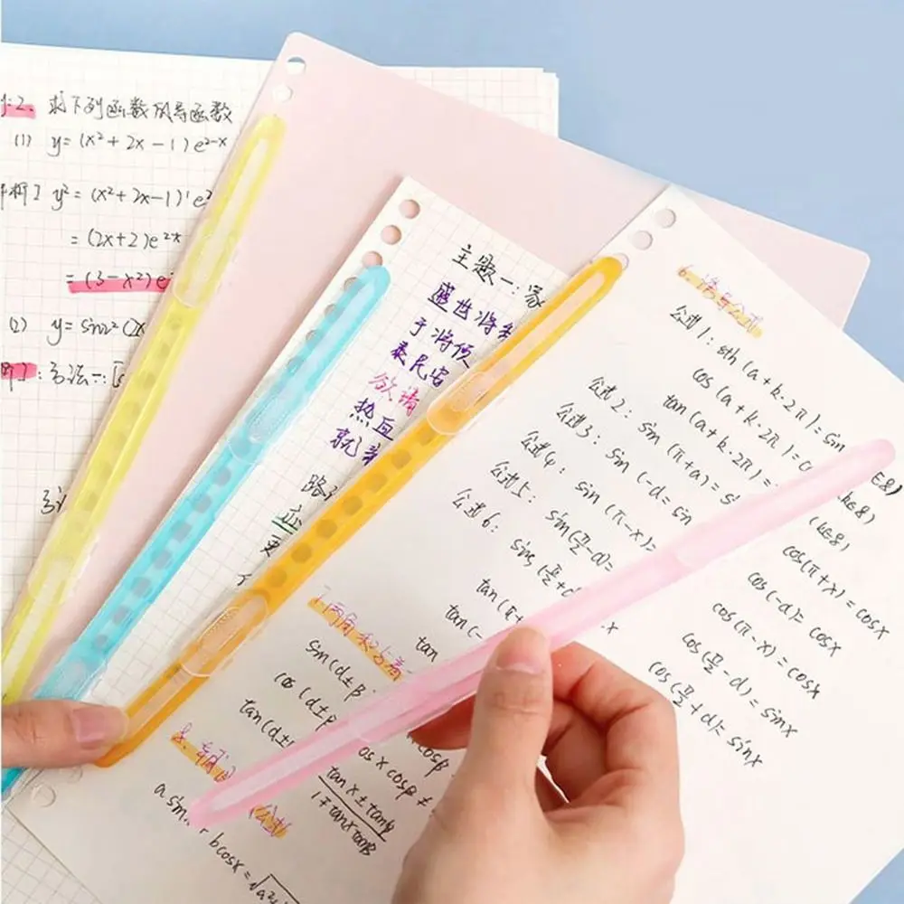 Multicolor Stationary Scrapbook DIY School Office Loose-leaf Clip Paper Fasteners 2 Hole Binding Clips Strip Paper Binder