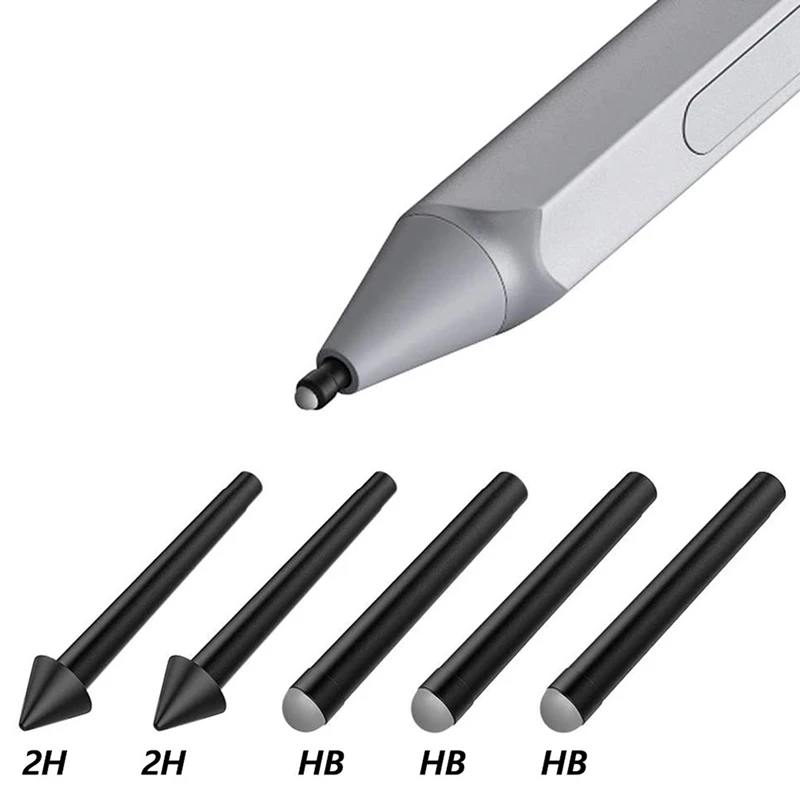 5 PCS Pen-Tip Stylus HB HB HB 2H 2H Replacement Kit for Surface Pro 7/6/5/4/Book/Studio/Go
